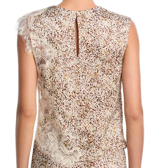 AQUA Lace Inset Top - Picture 3 of 5